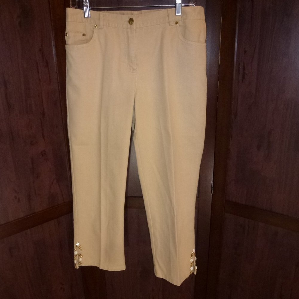 Ruby Rd. Beige Copped Beaded Ankle Embellishment 8 - image 1